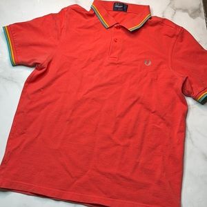 Fred Perry Slim Fit Twin Tipped Polo Shirt Coral